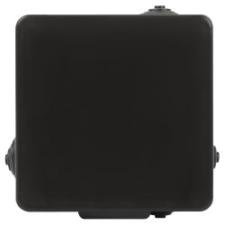 Распаячная коробка ЭРА KOR-100-100-50-8g-B открытой установки черная 100х100х50мм с гермовводами 8 вх. IP54