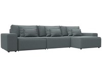 Диван угловой Лига-074 угол универсальный РОГОЖКА Амур 07 серый