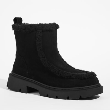 Замшевые ботинки INUIKII Biker Suede Black на меху