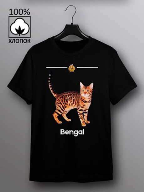 Футболка бенгальская кошка