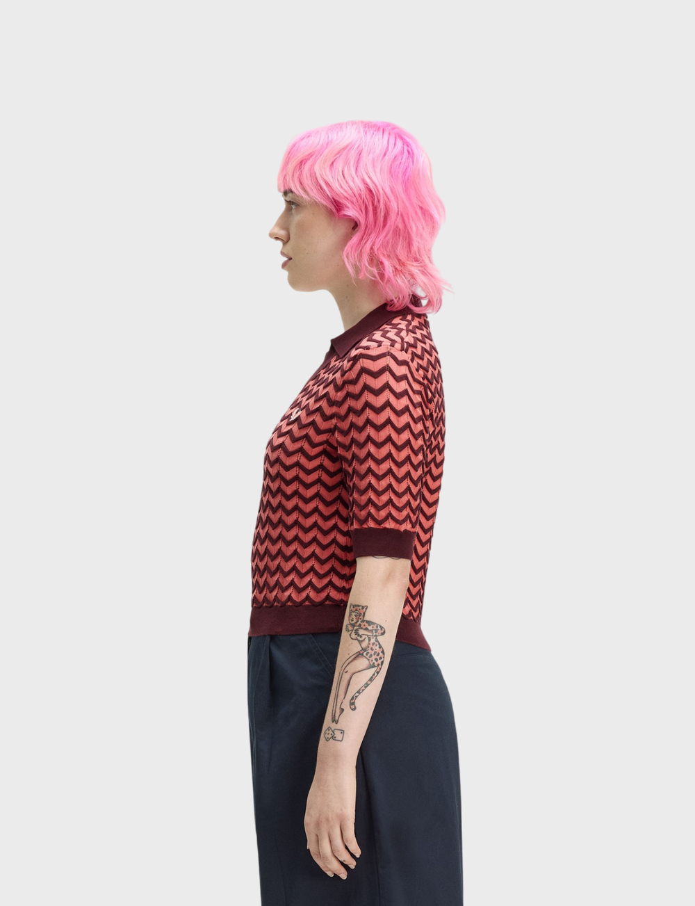 Джемпер-поло FRED PERRY Pointelle Knitted Shirt