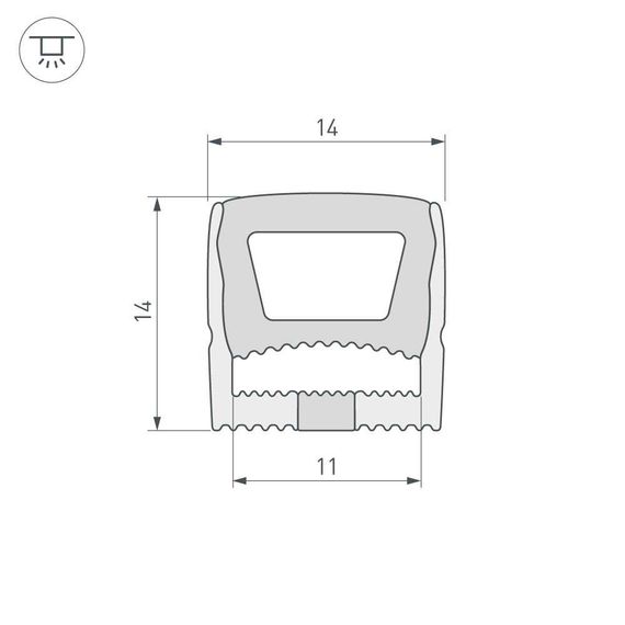 Профиль Arlight WPH-Flex-1414-Top-S11-20m White 041092