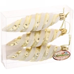 Ёлочные игрушки «Сосульки снежные» 11 см, золото (набор 3 шт)