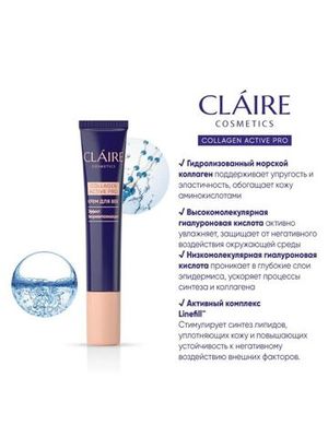 CLAIRE Крем для век Collagen Active Pro 15мл