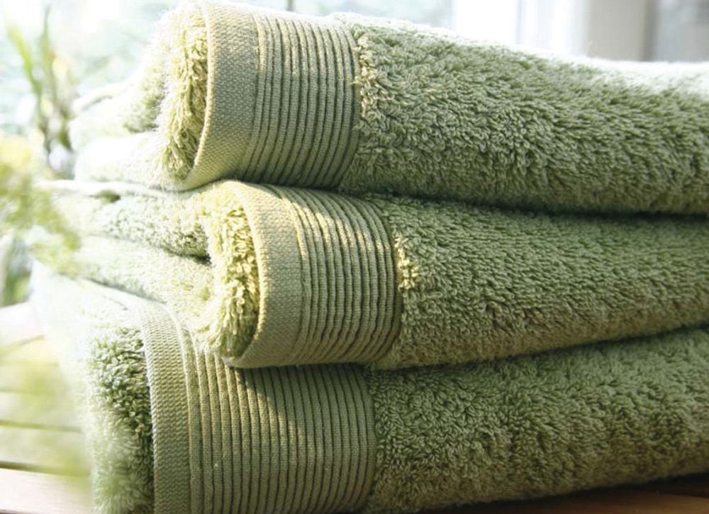 Полотенце 40х60 Blanc des Vosges Uni Lichen зеленое