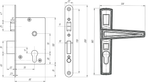 Замок врезной ЗВ4-3.01 серебро 4 кл. Зенит