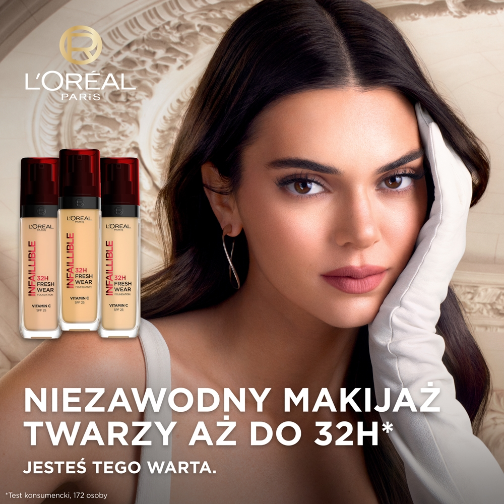 L’Oreal Paris Infaillible 32H Fresh Wear - Долговременное тонирование в жидкой основе оттенок 100 WARM DORE, 30 ml