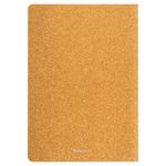 Тетрадь 48 л. в клетку обложка кожзам с блестками, сшивка, A5 (147х210мм), ЗОЛОТОЙ, BRAUBERG SPARKLE, 403851