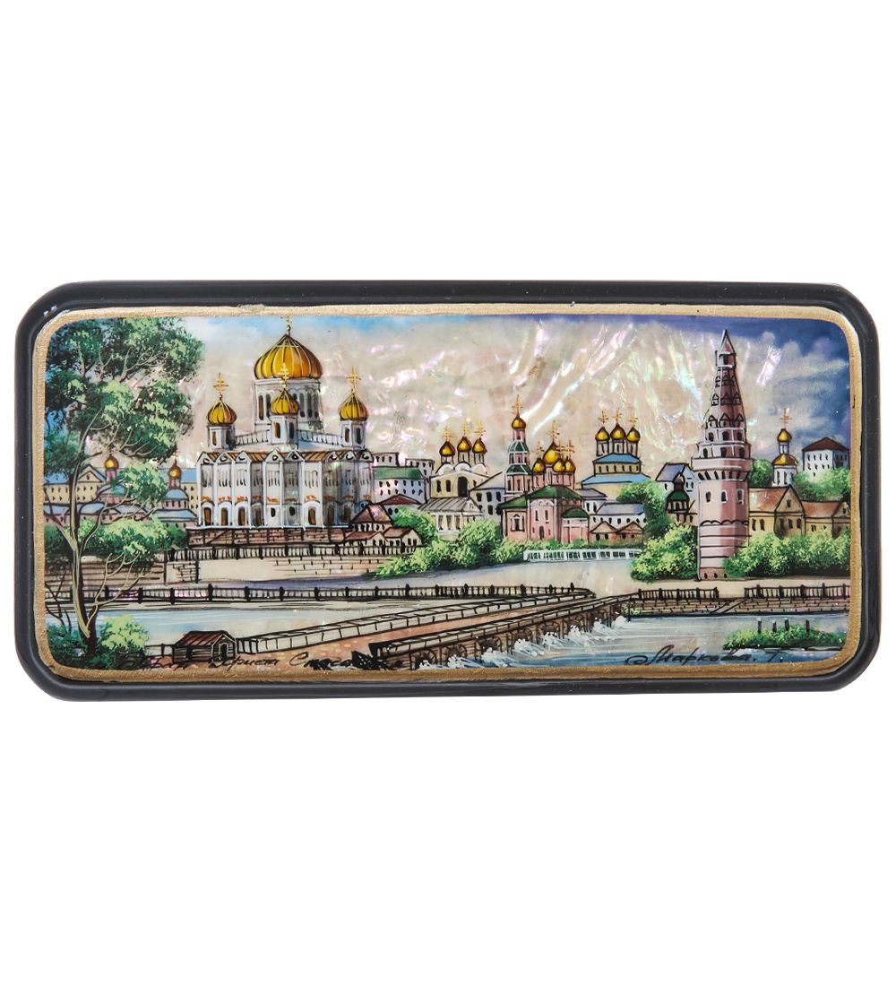 Народные промыслы ШК-55/ 13 Шкатулка «Храм Христа Спасителя»