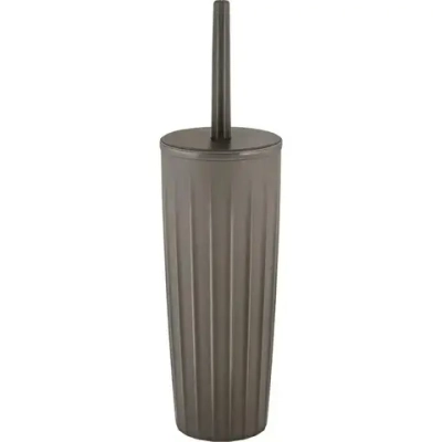 Набор для туалета (ершик+подставка) Rock'n'Roll, высокий с крышкой, антрацит