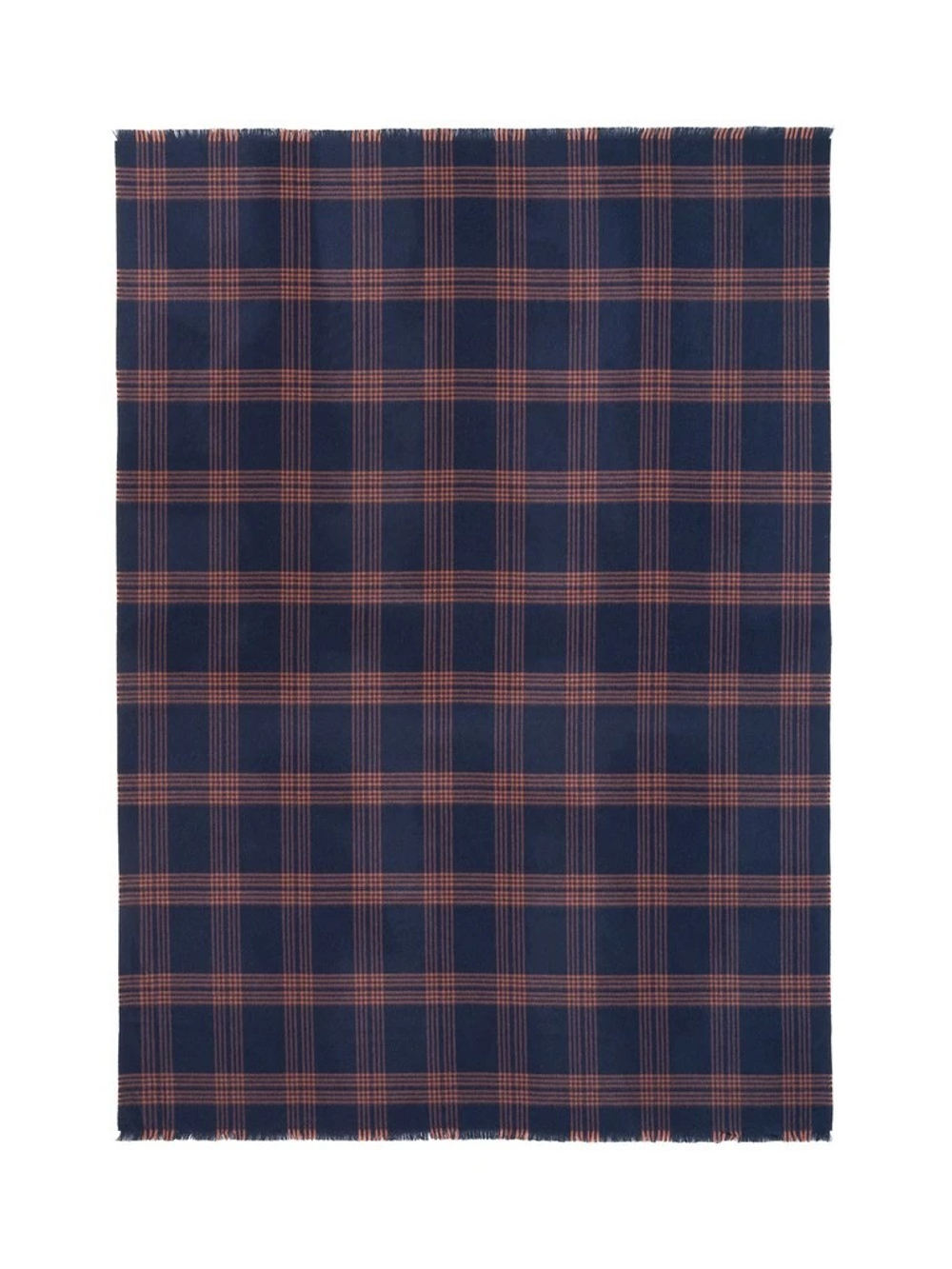 Плед 130х200 Elvang Check Blue/Rusty Red