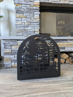 Дровница Олени, дровник для камина, бани, переносная