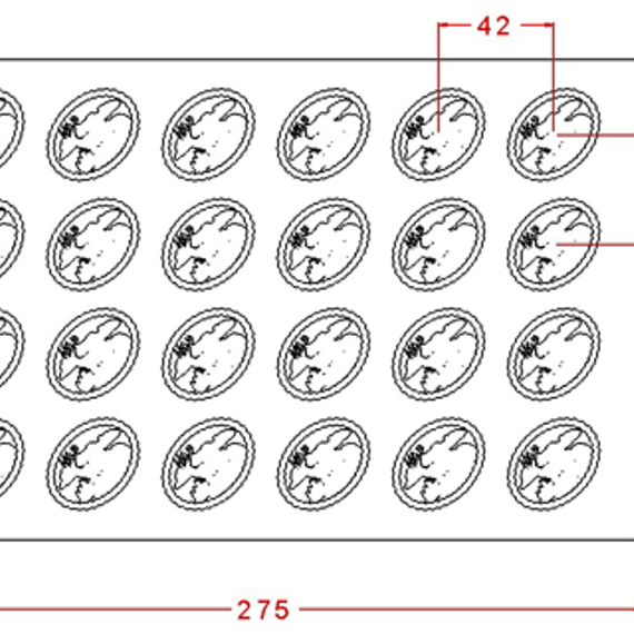842-у | Форма для шоколадных конфет "Ретро олень" (275*175мм)