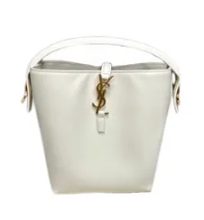 Сумка Saint Laurent Le 37 Small из блестящей кожи белый