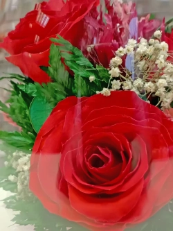 натуральные цветы в стекле, вакуум