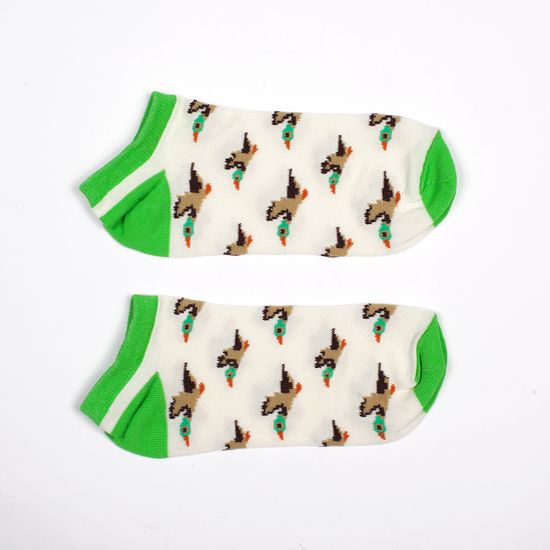 Носки ЗАПОРОЖЕЦ Дичь 86 Бит короткие женские Кремовый/Салатовый