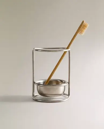 ZARA HOME МЕТАЛЛИЧЕСКИЙ ДЕРЖАТЕЛЬ ДЛЯ ЗУБНЫХ ЩЕТОК, СЕРЕБРЯНЫЙ