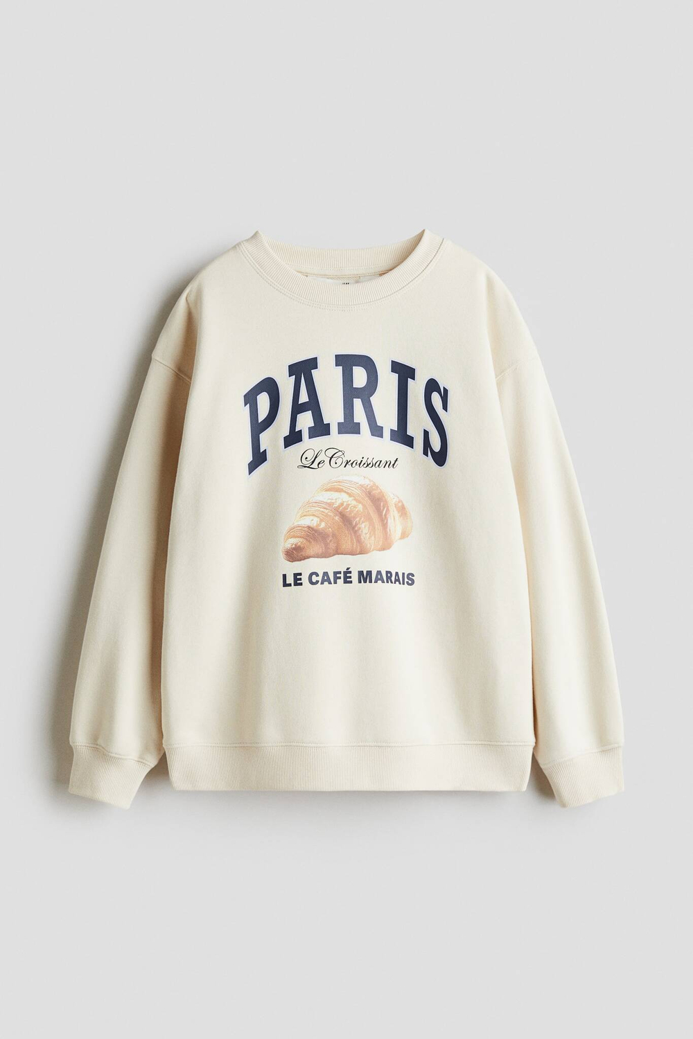 H&M Толстовка с принтом, кремовый