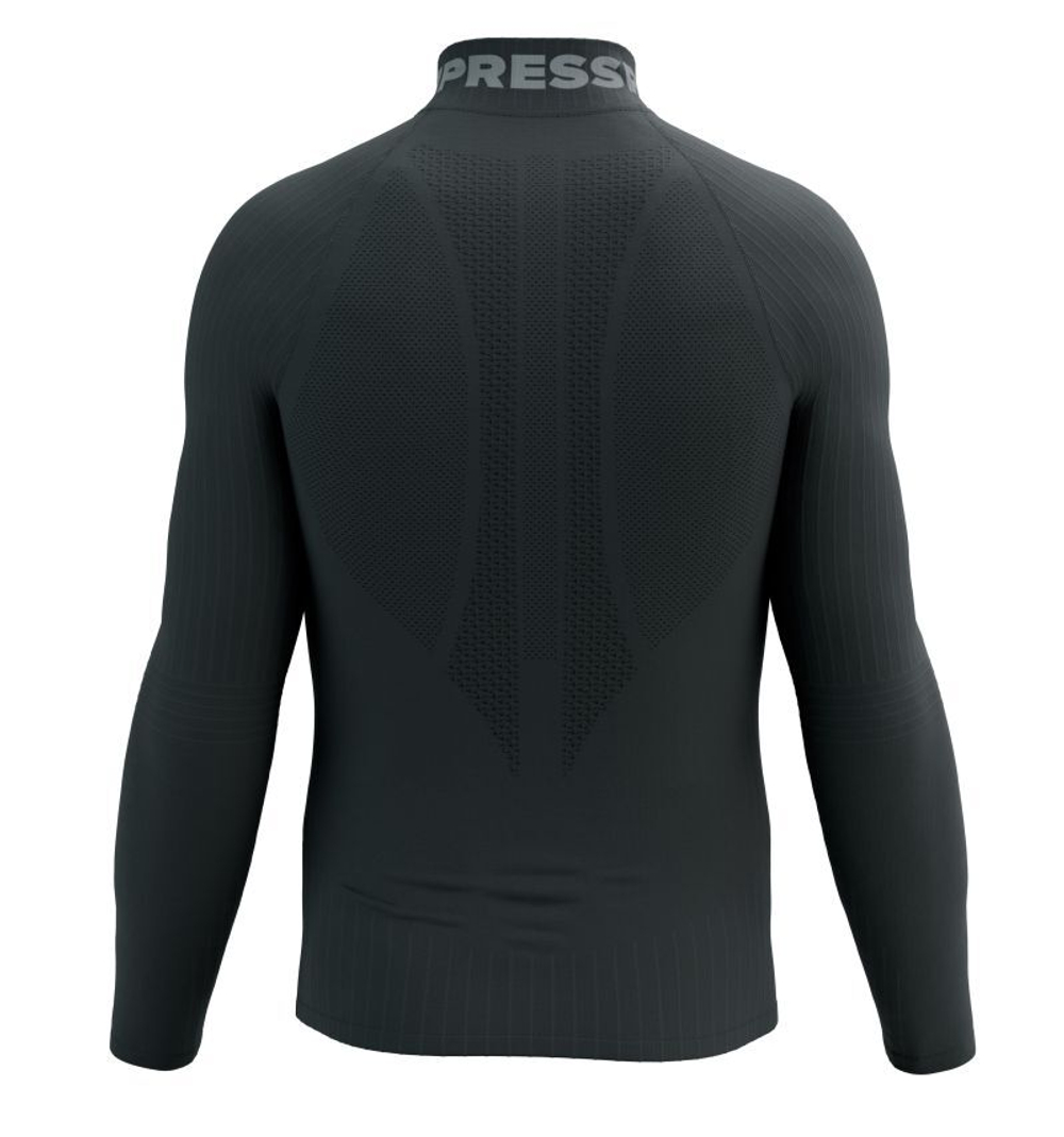 Компрессионка  Compressport 3D Thermo HZ Long Sleeve Top - черный