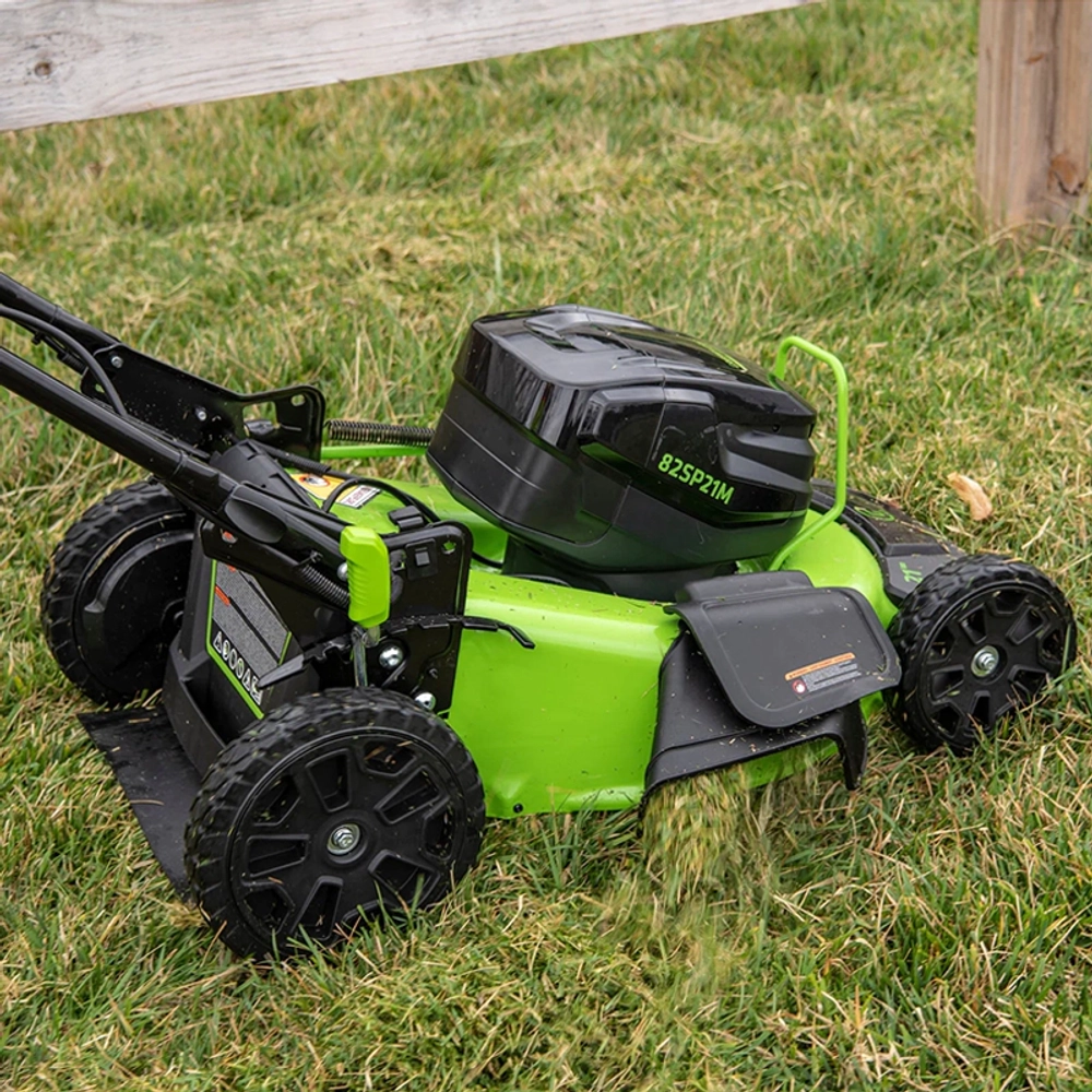 Аккумуляторная газонокосилка Greenworks GC82LM51 82В (1 x 5 Ач, Быстрое ЗУ) нож 51 см, 2515907/2914607/2939007
