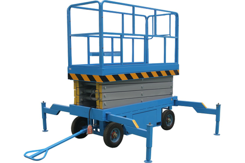 Подъемник ножничный передвижной 500 кг 14/16 м TOR SJY-0,5-14 AC/DC 380В сеть/аккумуляторный