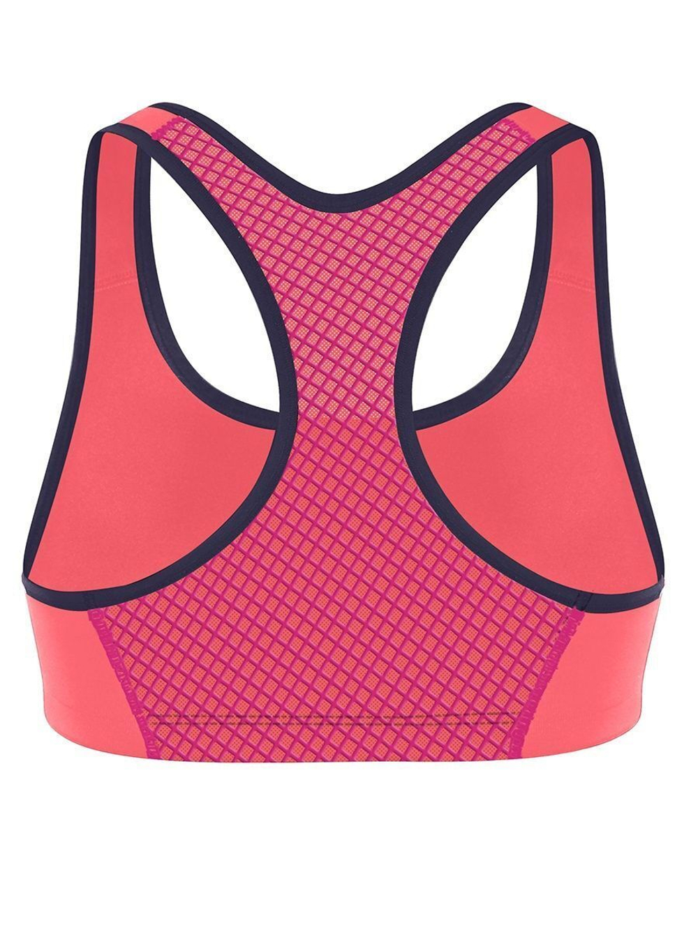 Коралловый спортивный бюстгальтер без застежек (Размер: L) (Цвет: коралловый)