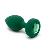Зеленая вибрирующая втулка b-Vibe Vibrating Jewel Plug M/L BV-031-GRN