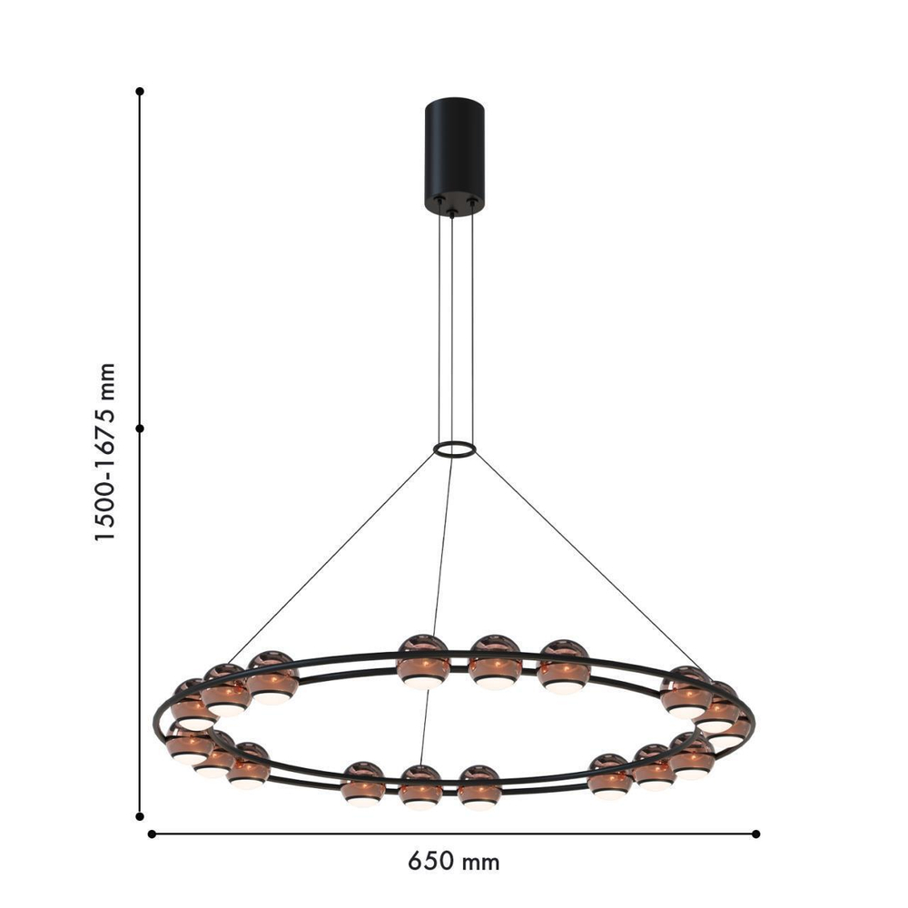 Подвесная светодиодная люстра Favourite Sturm 4561-18P