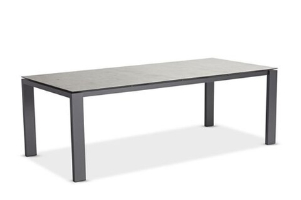 Lyon-Andy 220A+6N2R, комплект обеденной мебели антрацит/серый, алюминий/спеченный камень/тик