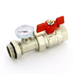 Кран шаровой НВ коллекторный с термометром прямой 1" РАСПРОДАЖА!