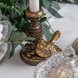 Подсвечник Птичка Терра правый Бронза