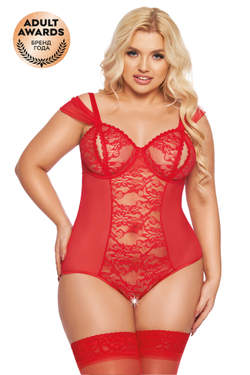Боди SoftLine Collection Dora, красный, XL