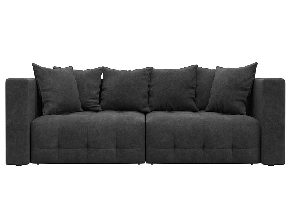 Диван прямой Лига-052 НПБ, BRUT 16 ВЕЛЮР темно-серый