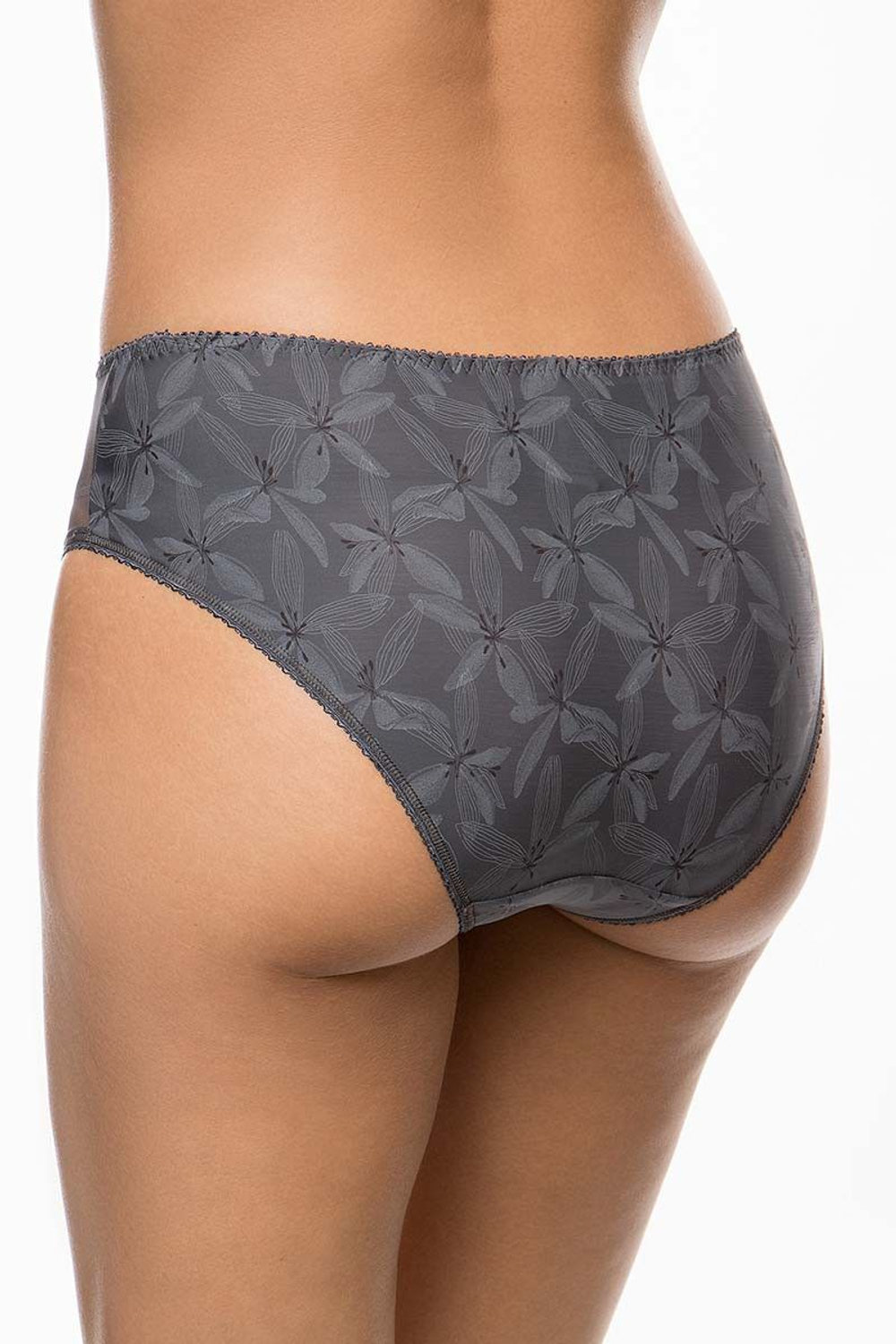 Трусы-макси Eva с нежным цветочным принтом (Размер: 50) (Цвет: темно-серый)