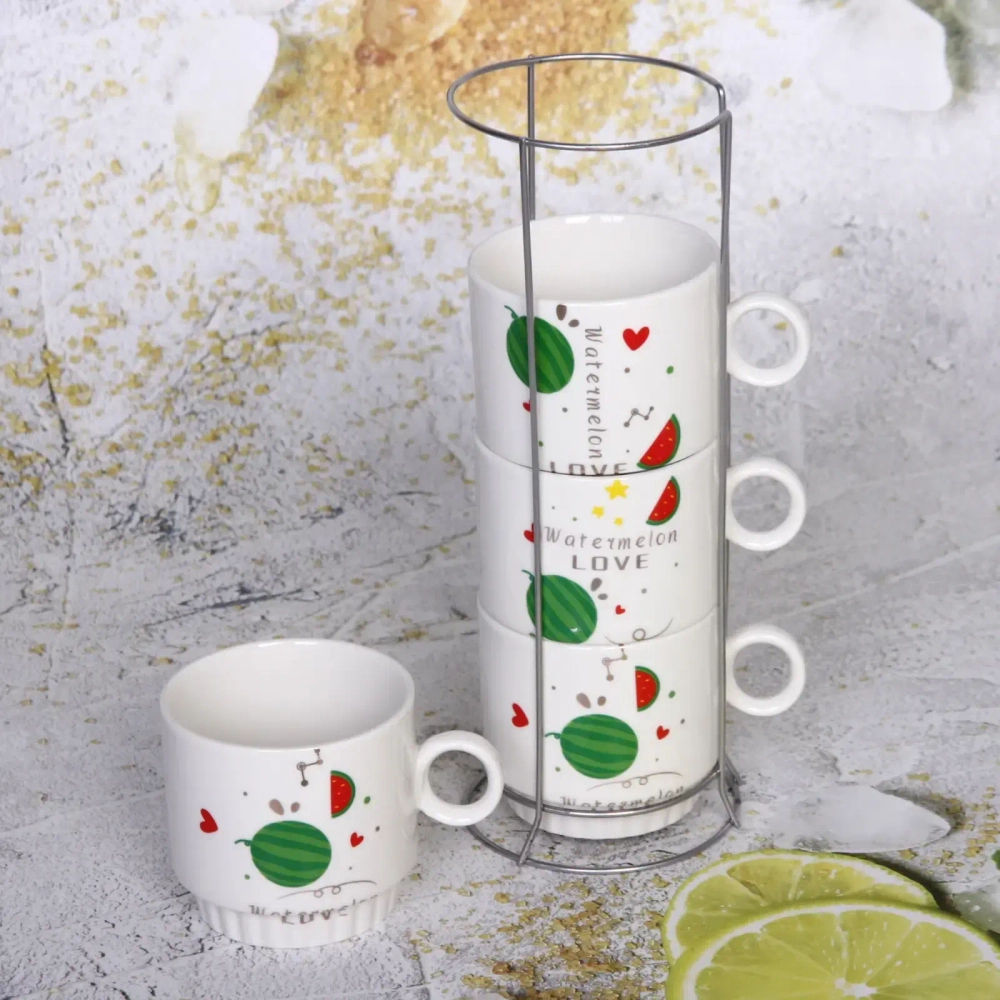 Набор кружек на стойке 280мл «Арбузы»