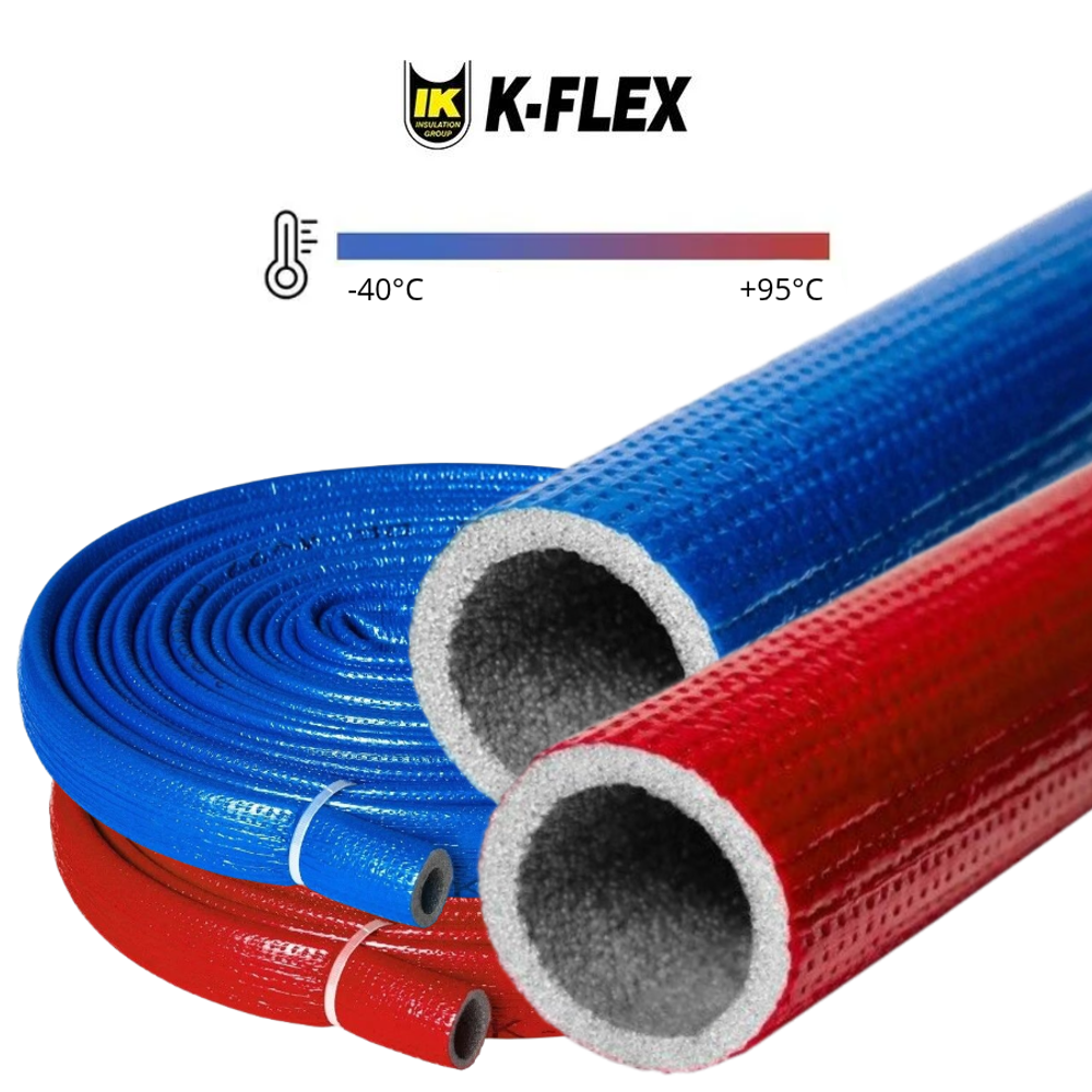 Изоляция для труб из вспененного полиэтилена K-Flex PE COMPACT BLUE/RED