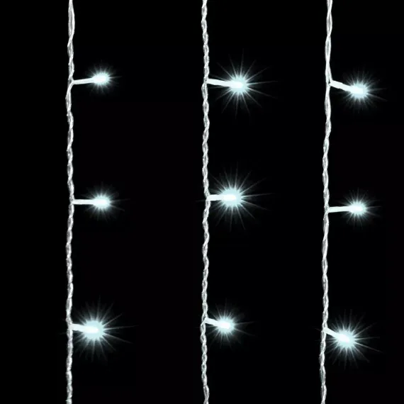 Светодиодный мерцающий занавес 2*2 м, 220V., 400 холодных белых LED ламп, прозрачный ПВХ, Beauty Led (PCL402BL-10-2W)