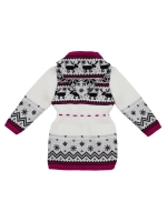 Кардиган вязаный на молнии для девочки