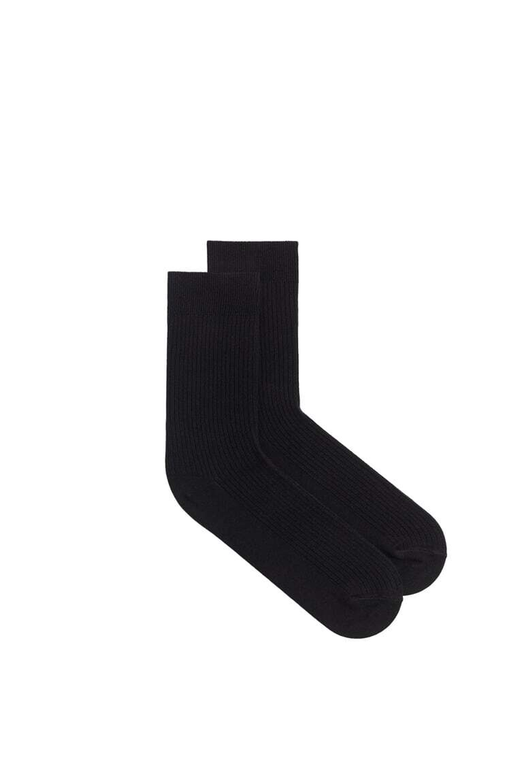 ZARA ХЛОПЧАТОБУМАЖНЫЕ НОСКИ, ЧЕРНЫЙ