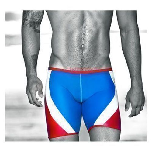 Мужские плавки синие с красными полосами Aussiebum