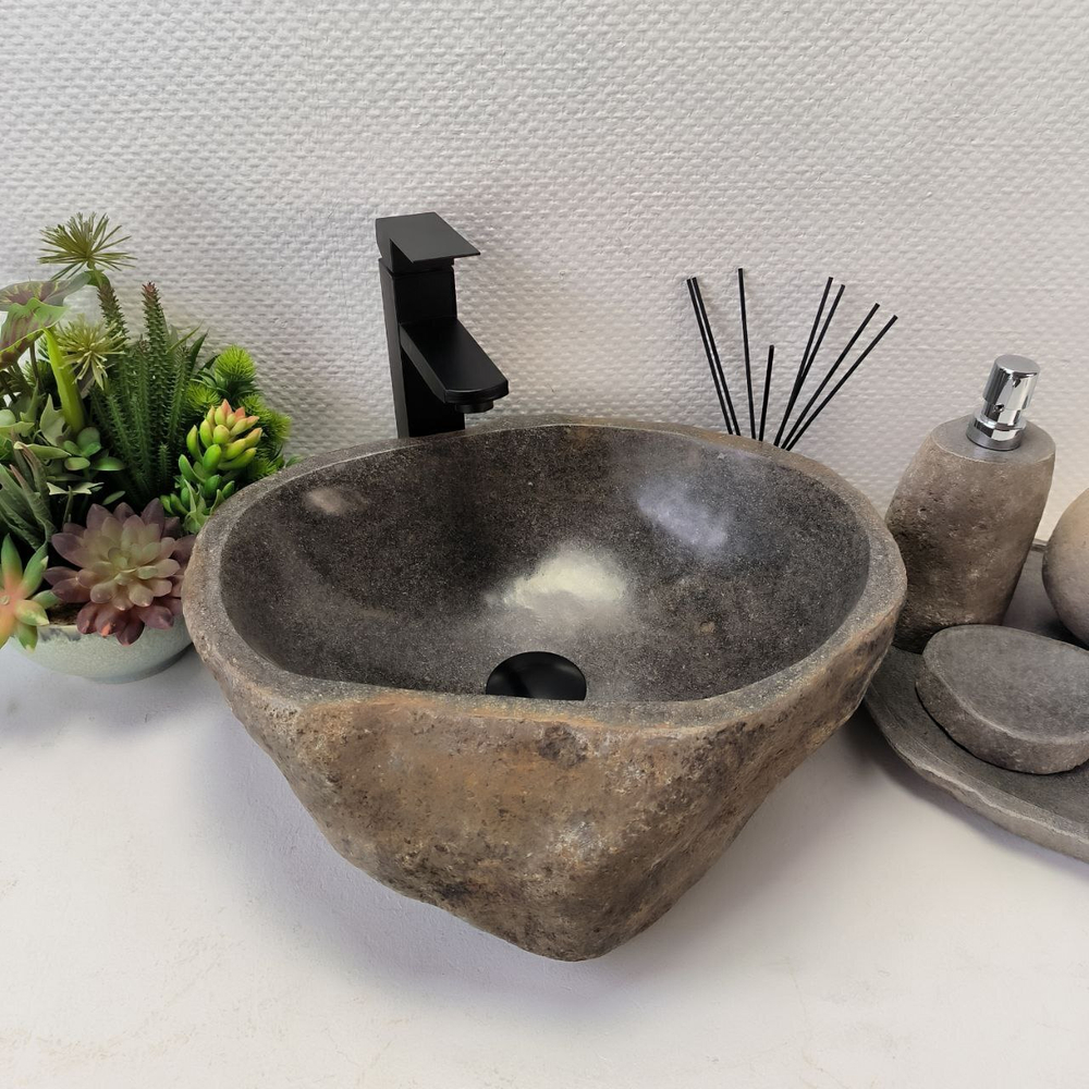 Раковина из речного камня RS-63894 (43*37*15) 0120