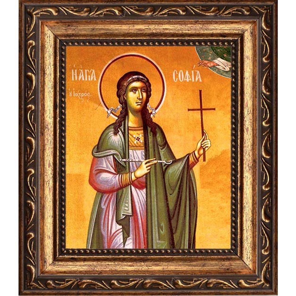 София врачебница, мученица. Икона на холсте.