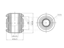 Сайлентблок верхний задней цапфы UNIO RMP-20437