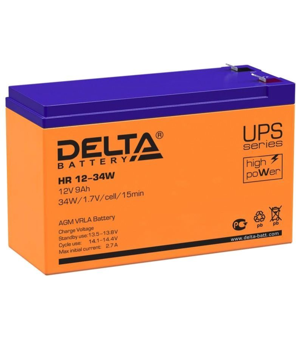 Delta Аккумуляторная батарея для ИБП HR 12-34W (12V/9Ah)