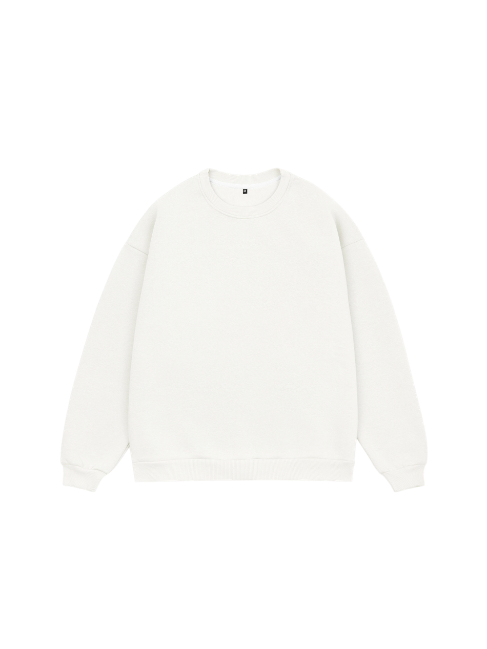 Свитшот оверсайз, без начеса (молочный)