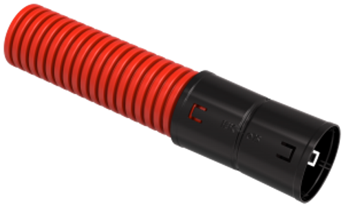 Труба гофрированная двустенная ПНД d=75мм красная (50м) IEK