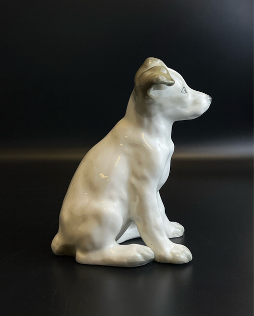 Статуэтка "Собака" ("Щенок дога"), скульптор Гуревич Е. М., фаянс, роспись, Конаковский фаянсовый завод им. М.И. Калинина (ЗиК Конаково), СССР, 1962-1991 гг.