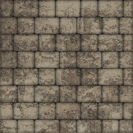 Тротуарная плитка КЛАССИКО - Листопад гладкий Старый замок, комплект из 2 видов плит