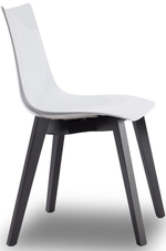 Стул пластиковый Scab Design Natural Zebra Antishock, венге, белый