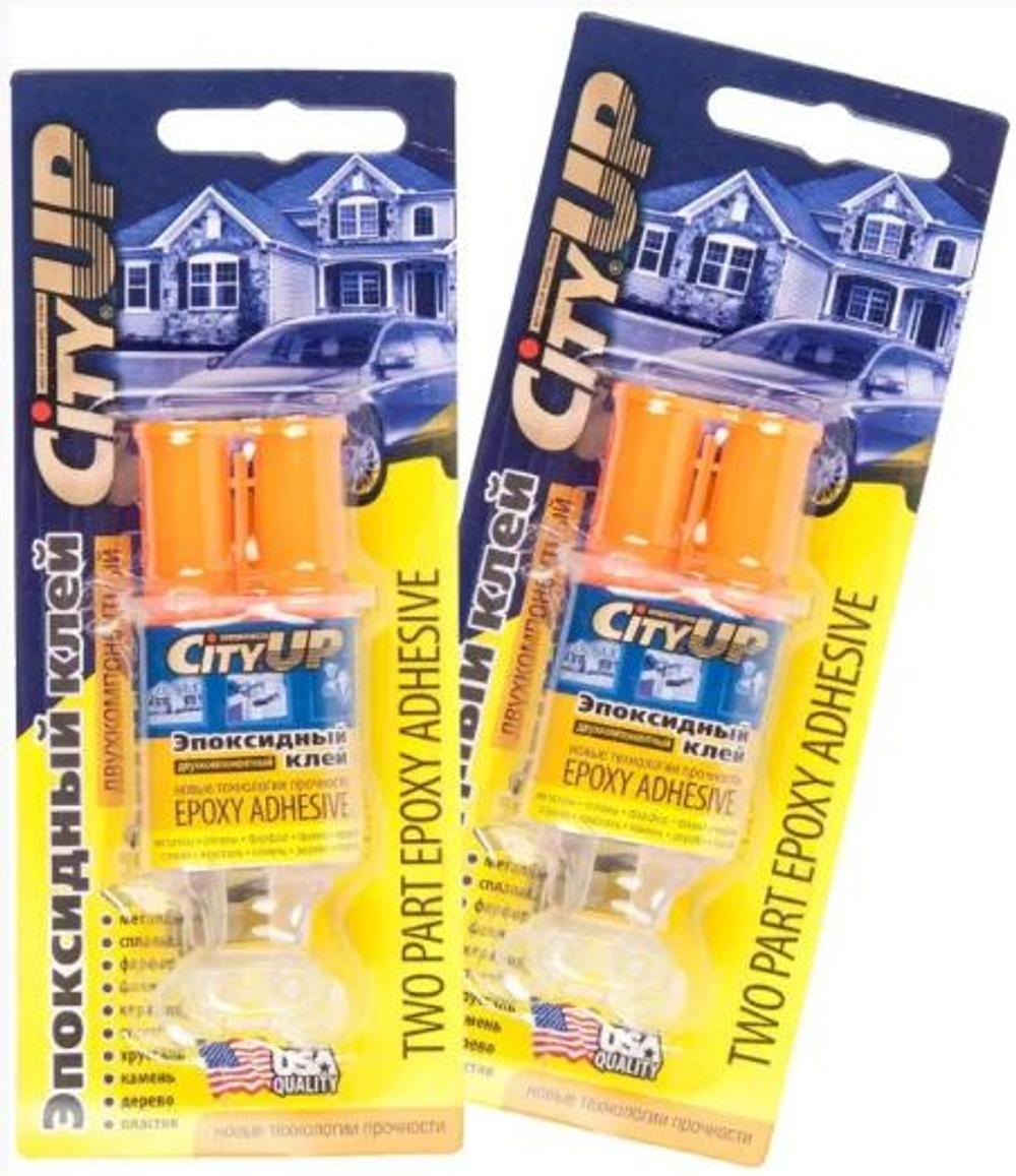 Клей эпоксидный 2-компонентный  Шприц-тюбик UP-89  2*3мл